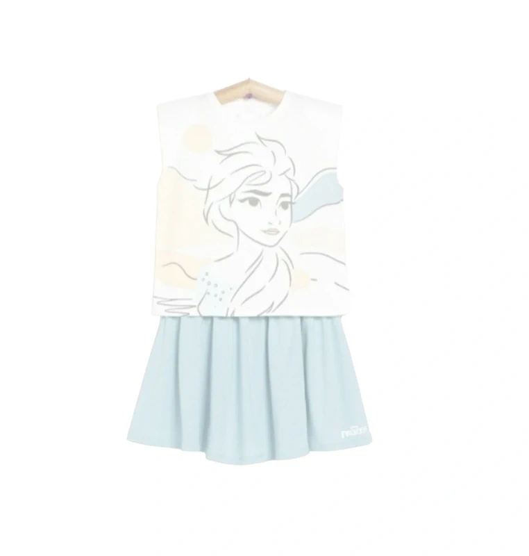 🩷 Ensemble tee-shirt MC jupe 6/7 ans Disney La reine des neiges #emyfleury_7ansfille