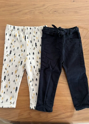 Lots de 2 pantalons fille 24 mois esprit Noël, brand: Gémo, condition: Very good, size: 18-24 months / 86 cm, €4.00, €4.90 includes Buyer Protection