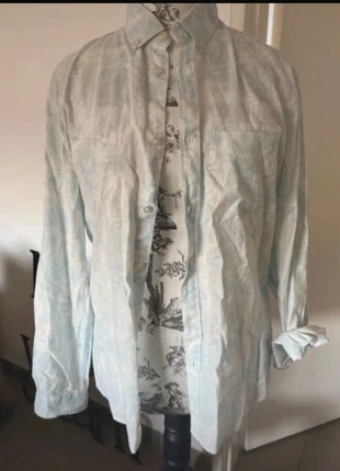 Chemise palmiers lin et coton, merk: Celio, staat: Heel goed, maat: L / 40 / 12, € 12,00, € 13,30 inclusief Kopersbescherming