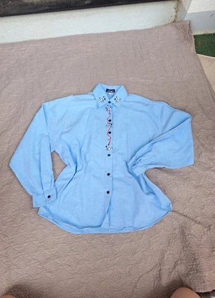 Chemise à broderie dalmatiens, brand: alson paris, condition: Very good, size: M / 38 / 10, €8.00, €9.10 includes Buyer Protection