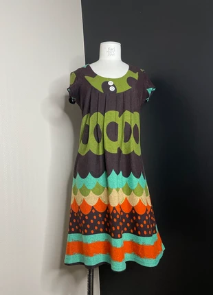 Robe courte à motifs manches courtes /look automne / taille 36 / missing johnny / dress vestido, brand: missing JOHNNY, condition: Very good, size: S / 36 / 8, €6.00, €7.00 includes Buyer Protection Pro