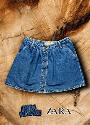 Falda Zara Denim Skirt Blue 00’s Vintage High Waisted A-line Skirt Premium Quality, marca: Zara, estado: Muy bueno, tamaño: M / 38 / 10, 6,95 €, 8,00 € Protección al comprador incluida