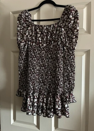 Boohoo Romantic Floral Mini Dress | XS-S | Long Sleeve | Adjustable Straps, brand: Boohoo, condition: Very good, size: S / 36 / 8, €2.00, €2.80 includes Buyer Protection