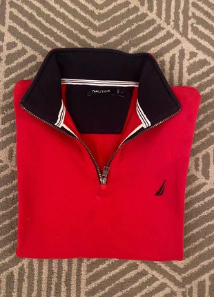 Pull Demi-Zip Nautica  rouge  - Taille L - bon état, brand: Nautica, condition: Good, size: L, €5.00, €5.95 includes Buyer Protection