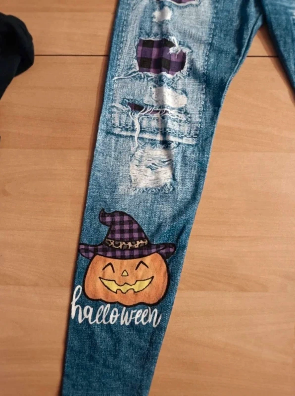 Legging shein 9 ans bon état thème halloween - photo numéro 3