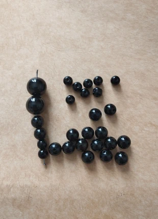 Perles noires en verre, marque: Création Bijoux, état: Neuf sans étiquette, 2,50 €, 3,33 € Protection acheteurs incluse