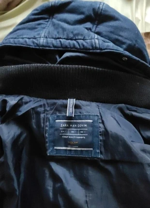 Blouson en jean stone washed matelassé à capuche Zara Man Denim Taille M, marque: Zara Man, état: Très bon état, taille: M, 10,00 €, 11,20 € Protection acheteurs incluse