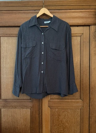 Chemise grise à pois noirs, marca: made in Belgium, estado: Nuevo sin etiquetas, tamaño: L / 40 / 12, 2,00 €, 2,80 € Protección al comprador incluida