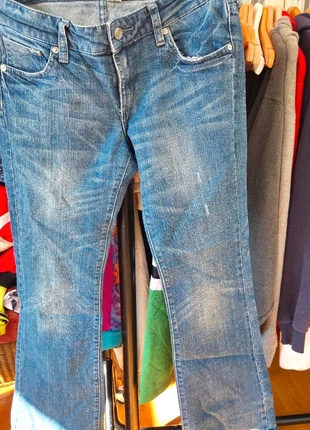 Low-rise bootcut jeans with fading and distressing, brand: other, condition: Very good, size: XXXS / 30 / 2, €15.00, €16.45 includes Buyer Protection