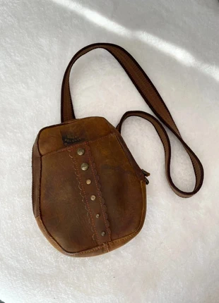 Sacoche en cuir vintage marron ovale Volunteers / A069, brand: volunteers, condizioni: Buone, €9.95, €11.15 include la Protezione acquisti Pro