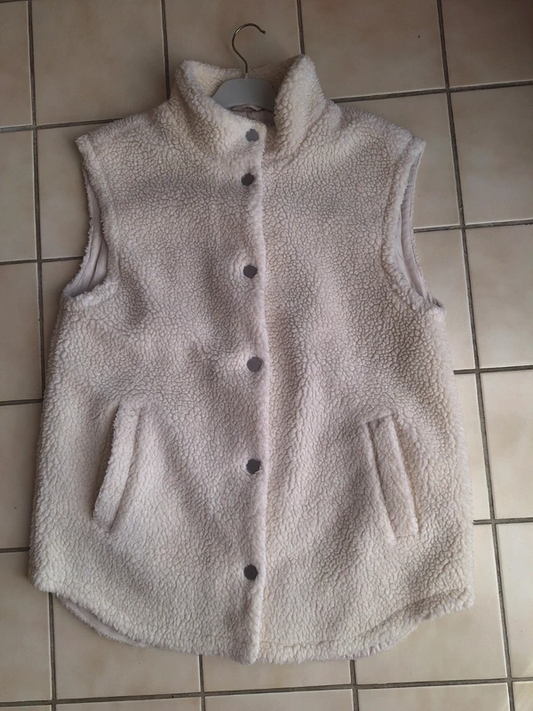 Long gilet Teddy sans manches "mouton" VILA T36