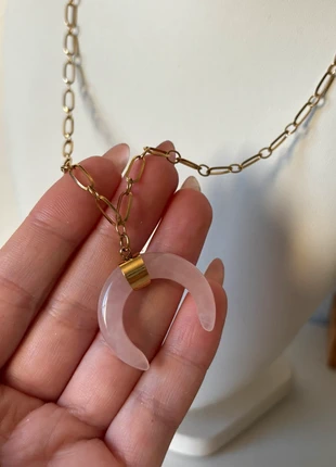 Collier en pierre naturelle de Quartz Rose, zustand: Neu, 27,00 €, 29,05 € beinhaltet Vinted-Käuferschutz Pro