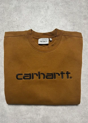 Sweat Carhartt marron logo brodé noir-taille XS, marke: Carhartt, zustand: Sehr gut, größe: XS, 35,00 €, 37,45 € inklusive Vinted-Käuferschutz