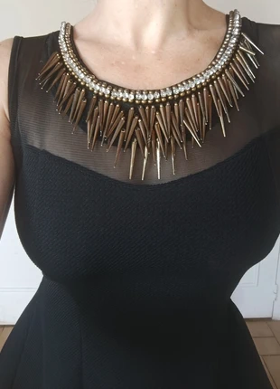 haut top femme cintrée evasé débardeur de soirée chic y2kt m 38 l 40 noir et doré, marque: y2k, état: Très bon état, taille: M / 38 / 10, 25,00 €, 26,95 € Protection acheteurs incluse
