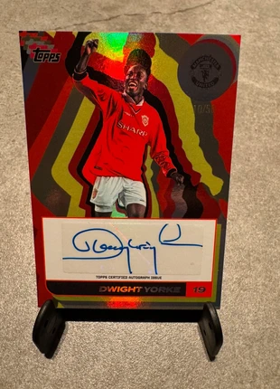 Dwight Yorke Auto /50, merk: Topps, staat: Nieuw zonder prijskaartje, € 50,00, € 53,20 inclusief Kopersbescherming