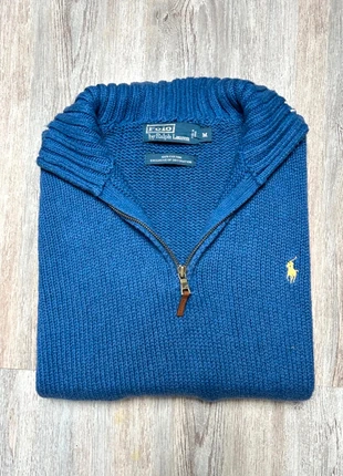 Pull 1/4 zip Ralph Lauren couleur bleu logo jaune taille M en très bon état, marke: Ralph Lauren, zustand: Sehr gut, größe: M, 45,00 €, 47,95 € inklusive Vinted-Käuferschutz