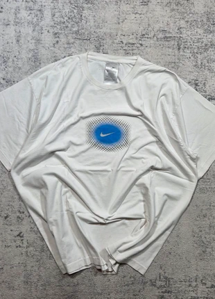 👕 T-shirt Nike blanc logo bleu Vintage 2000s XXL Made in Turkey, marca: Nike, estado: Muito bom, tamanho: XXL, €34.95, €37.40 inclui Proteção do Comprador Pro