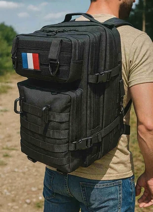 Sac à dos tactique noir 50 Litres – Robuste, outdoor, treck & survie #AlphaAventure, état: Très bon état, 59,00 €, 62,65 € Protection acheteurs (Pro) incluse