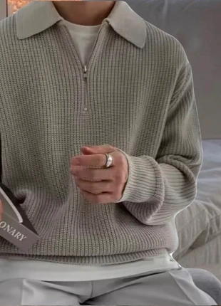 Pull homme tricoter gris/beige haute couture tendance chic classe, marque: Vintage Dressing, état: Neuf sans étiquette, taille: L, 38,99 €, 41,64 € Protection acheteurs incluse