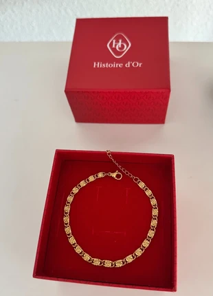 Bracelet tressé chaine royale maille doré original en acier inoxydable or fin, brand: histoire d'or, condition: Very good, €16.00, €17.50 includes Buyer Protection Pro