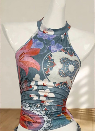 Top dos nu bohème à motifs colorés – style été, marque: lune & co, état: Très bon état, taille: S / 36 / 8, 23,90 €, 25,80 € Protection acheteurs incluse