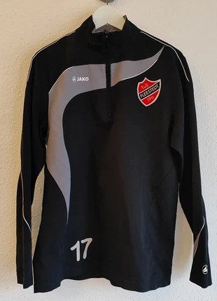 Sudadera deportiva negra JAKO vintage con cremallera y de manga larga, marca: Jako, estado: Muy bueno, tamaño: L, 3,00 €, 3,85 € Protección al comprador incluida