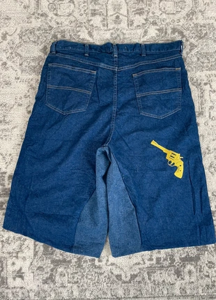 Jort short baggy large handmade style JNCO y2k brodé peinture hiphop, merk: Vintage Dressing, staat: Heel goed, maat: W38 | FR 48, € 35,00, € 37,45 inclusief Kopersbescherming Pro
