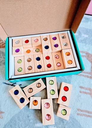 Blocs de constructions en bois Montessori avec "diamants", brand: Montessori, condition: New with tags, size: 3 years / 98 cm, €17.00, €18.55 includes Buyer Protection Pro