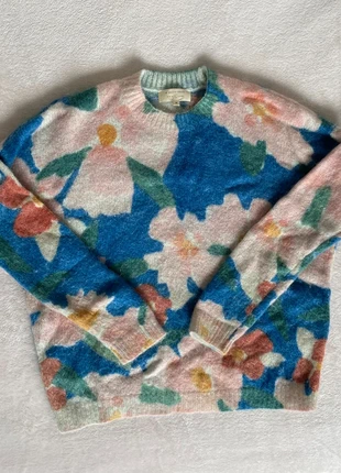 Pull Annie Sezane bleu fleuri, marke: Sézane, zustand: Sehr gut, größe: M / 38 / 10, 78,00 €, 82,60 € inklusive Vinted-Käuferschutz