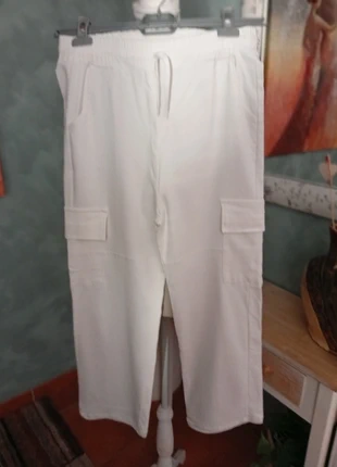 Pantalón Cargo Blanco Elástico Talla Única ( aprox 44), marque: Local, état: Très bon état, taille: Taille unique, 5,00 €, 5,95 € Protection acheteurs incluse