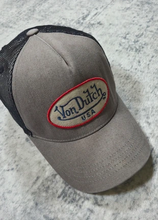 🧢 Casquette Von Dutch USA California Grise Filet Noir Logo Brodé Vintage Y2K, merk: Von Dutch, staat: Heel goed, maat: Universele maat, € 34,95, € 37,40 inclusief Kopersbescherming Pro