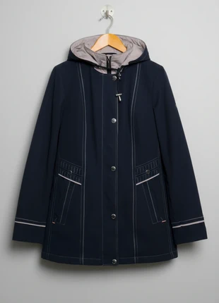 Danwear – Premium & Elegant Navy Hooded Jacket with Buttoned & Zipped Closures – S 🌸, marca: Vintage Dressing, estado: Muito bom, tamanho: S / 36 / 8, €44.99, €47.94 inclui Proteção do Comprador Pro