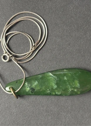 Nephrite Roimata pendant - 925 silver chain, brand: néphrite, condition: Very good, £60.00, £63.70 includes Buyer Protection