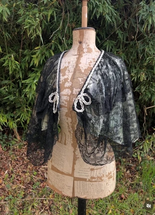Antique capelet cape Edwardian 1900s 1910s ancien dentelles calais lace, marke: Vintage, zustand: Zufriedenstellend, größe: M / 38 / 10, 55,00 €, 58,45 € beinhaltet Vinted-Käuferschutz Pro