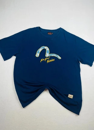 T Shirt Evisu Bleu Neo New Mania Y2K - Coton - Taille XL, marca: Evisu, estado: Muy bueno, tamaño: XL, 59,90 €, 63,60 € Protección al comprador Pro incluida