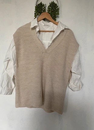 Ensemble chemise+ pull sans manche, marque: bonobo camaieu, état: Très bon état, taille: L / 40 / 12, 12,50 €, 13,83 € Protection acheteurs incluse