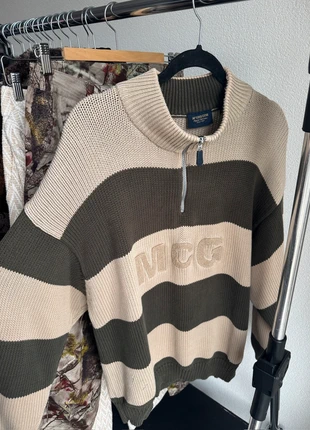 McGregor striped chunky knitted zip-up sweater with logo, marca: McGregor, estado: Muito bom, tamanho: XL, €30.00, €32.20 inclui Proteção do Comprador Pro