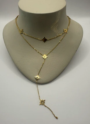 Collier cascade étoiles doré – acier inoxydable – bijou fin et élégant, brand: Tendance, condition: Very good, €15.00, €16.45 includes Buyer Protection