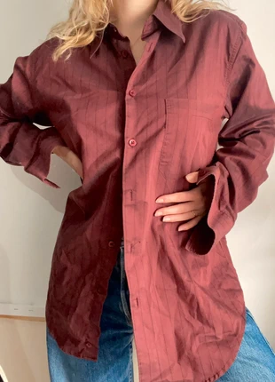 Chemise à manches longues rouges bordeaux, marque: Vintage Dressing, état: Bon état, taille: S, 4,00 €, 4,90 € Protection acheteurs incluse