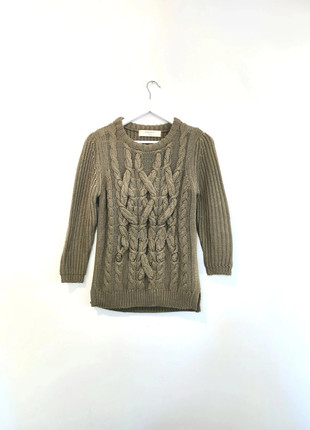 Pull Vert Kaki Torsadé Zara Knit - Épais & Chaud - Femme Taille S - Fentes Côtés, brand: Zara Knit, condition: Very good, size: S / 36 / 8, 7.99 €, 9.09 € includes Buyer Protection