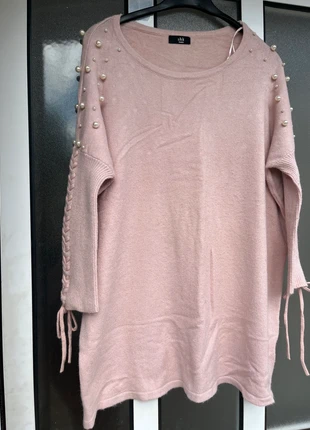 Vestido Rosa com Pérolas e Detalhes Trançados |TU, marque: SHK Paris, état: Très bon état, taille: Taille unique, 8,00 €, 9,10 € Protection acheteurs incluse