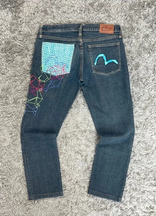 Jean Evisu vintage y2k bleu marine baggy taille 27, merk: Evisu, staat: Heel goed, maat: W27 | FR 36, € 55,00, € 58,45 inclusief Kopersbescherming Pro