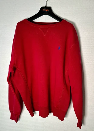 🔴 Sweatshirt Ralph Lauren Rouge – Polo classique – Taille M 🔴 el-rl-qz-035, brand: Ralph Lauren, condition: Very good, size: M, €35.00, €37.45 includes Buyer Protection Pro