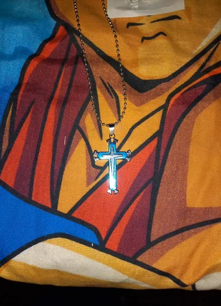 Croix bleu turquoise chrome, brand: aucune, condition: New without tags, €4.00, €4.90 includes Buyer Protection