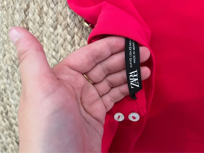 Robe rose fuchsia trapèze Zara - photo numéro 3