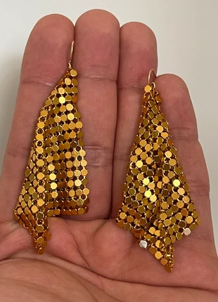 Gold Sequin Drop Style Earrings – Never Worn, Waterproof, brand: GOLDEN, condition: New without tags, £9.99, £11.19 includes Buyer Protection