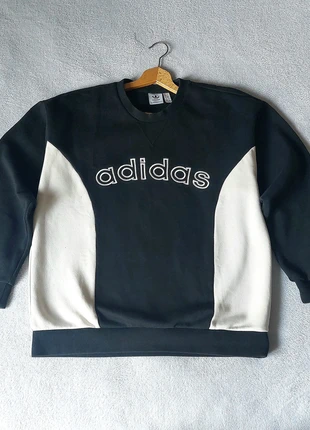 Sudadera Adidas Black & White vintage sin capucha logo bordado, marca: adidas, estado: Muy bueno, tamaño: M, 20,45 €, 21,47 € Protección al comprador incluida