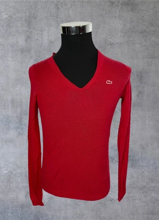 Sweat Col V Lacoste #73 | Bordeaux | Taille S Femme |, marque: Lacoste, état: Très bon état, taille: S / 36 / 8, 18,00 €, 19,60 € Protection acheteurs (Pro) incluse