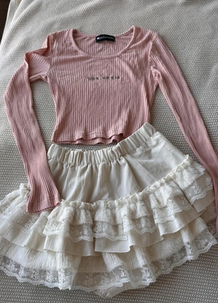 🌷 Pink Coquette set - Soft girl/Autumn look (UK 6/8), brand: Feminine, condition: Good, size: S / 8, £8.00, £9.10 includes Buyer Protection