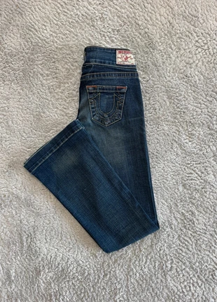 Pantalon jean true religion coupe évasée/flared taille S/W28 femme couleur bleu foncé marine, brand: True Religion, condition: Very good, size: S / 36 / 8, €77.00, €81.55 includes Buyer Protection